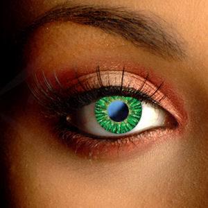 funky green color contact lenses